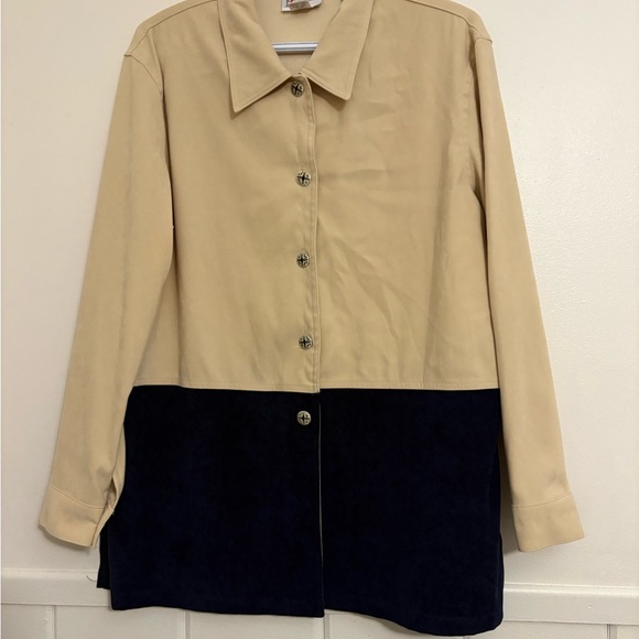 r&k originals Jackets & Blazers - Two-Tone Beige and Black Women's Jacket